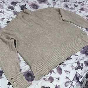 Cyrus Taupe Cowl Neck Sweater